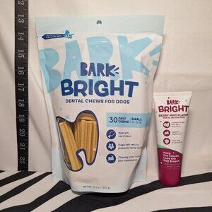 NWT Bark Bright Dental Chews Small & NWT Bark Bright Dental Gel